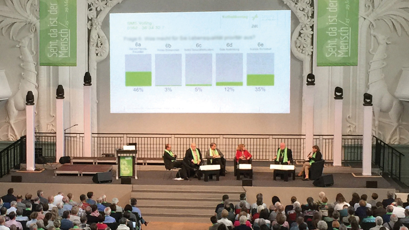 SMS Voting - presentation of the results as a pie chart